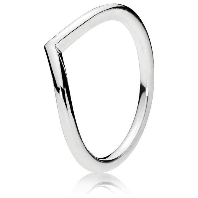 PANDORA JEWELS Mod. WISHBONE SILVER - RING - Size 60 DESIGNER FASHION JEWELLERY PANDORA