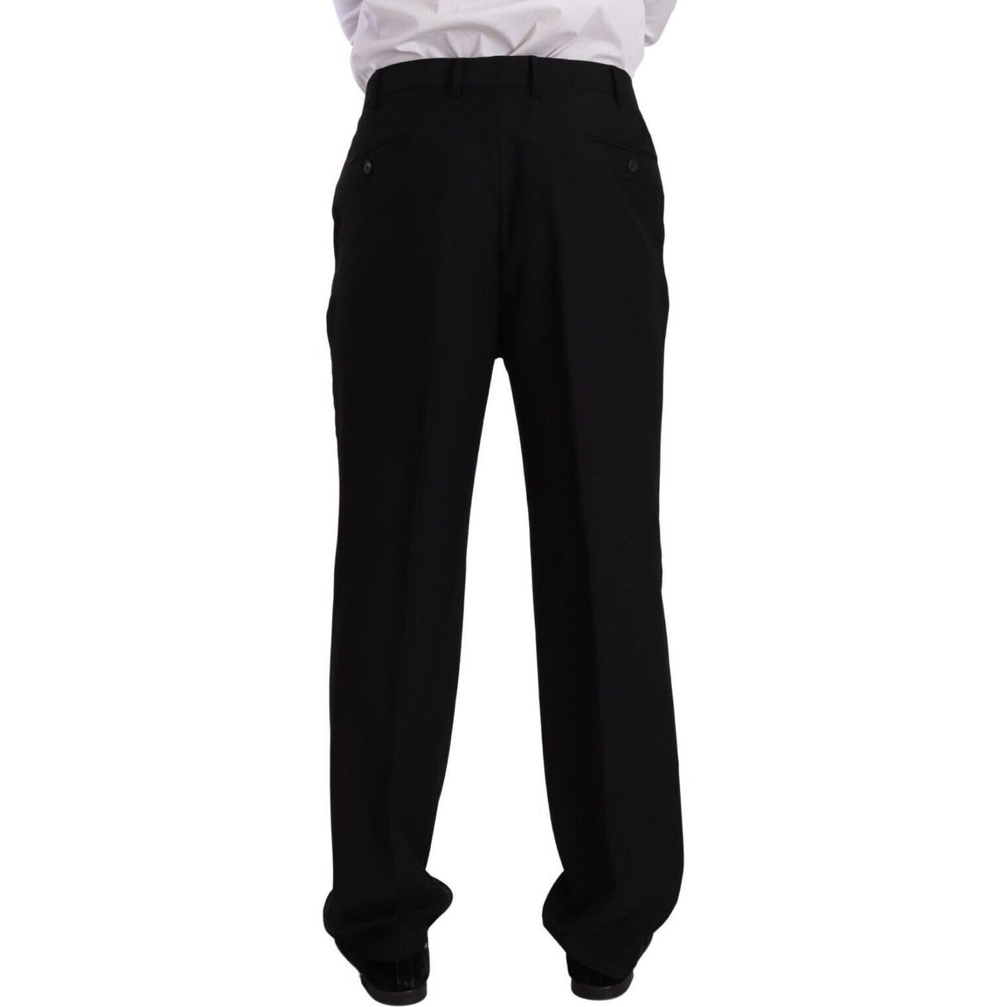 Domenico Tagliente Elegant Two-Piece Black Suit Ensemble Domenico Tagliente