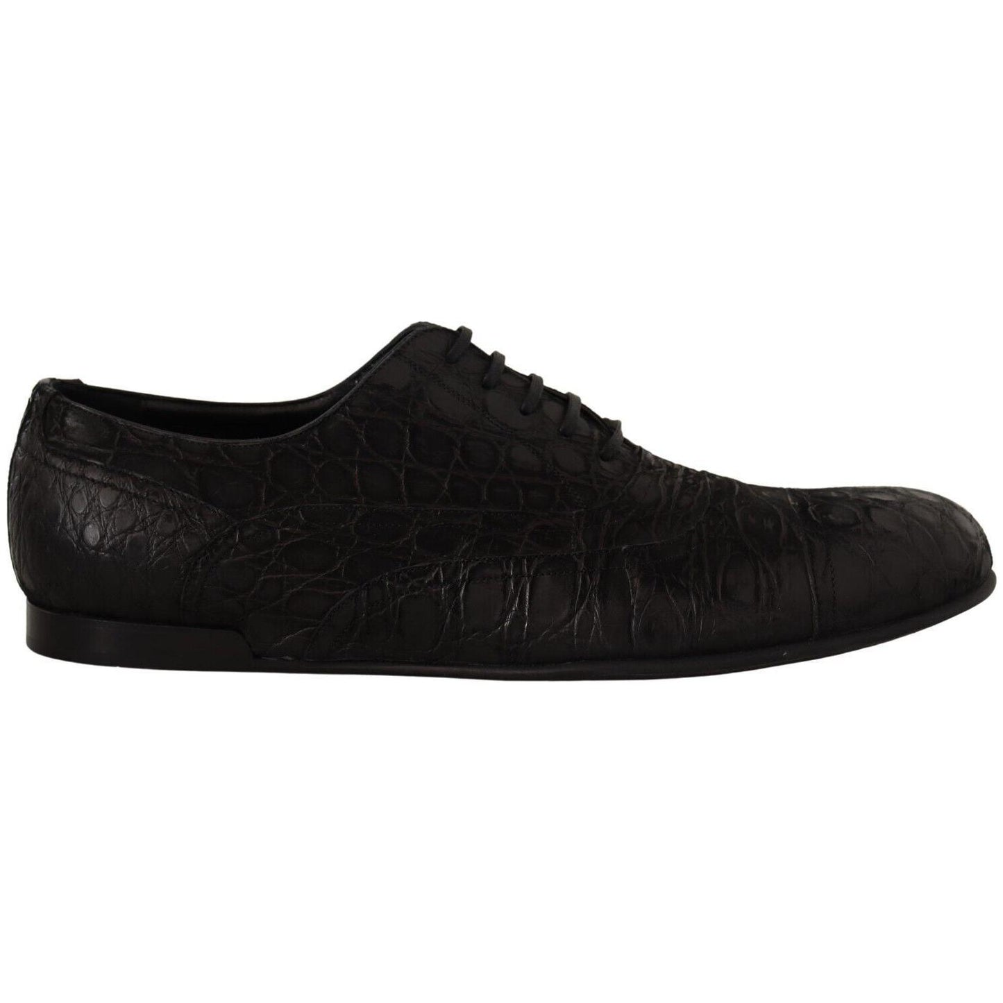 Dolce & Gabbana Black Caiman Leather Mens Oxford Shoes Dolce & Gabbana