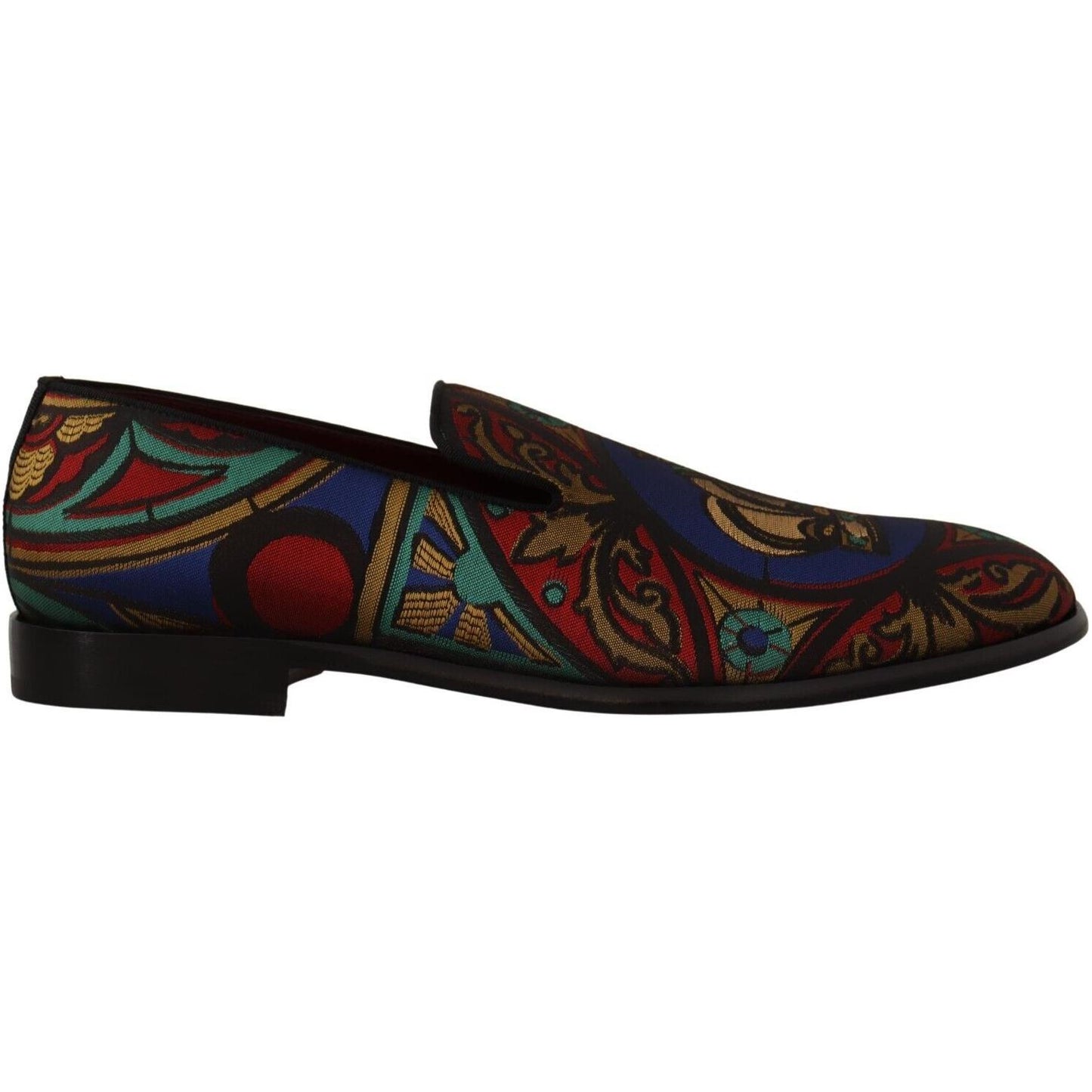 Dolce & Gabbana Multicolor Jacquard Slide-On Loafer Slippers Dolce & Gabbana