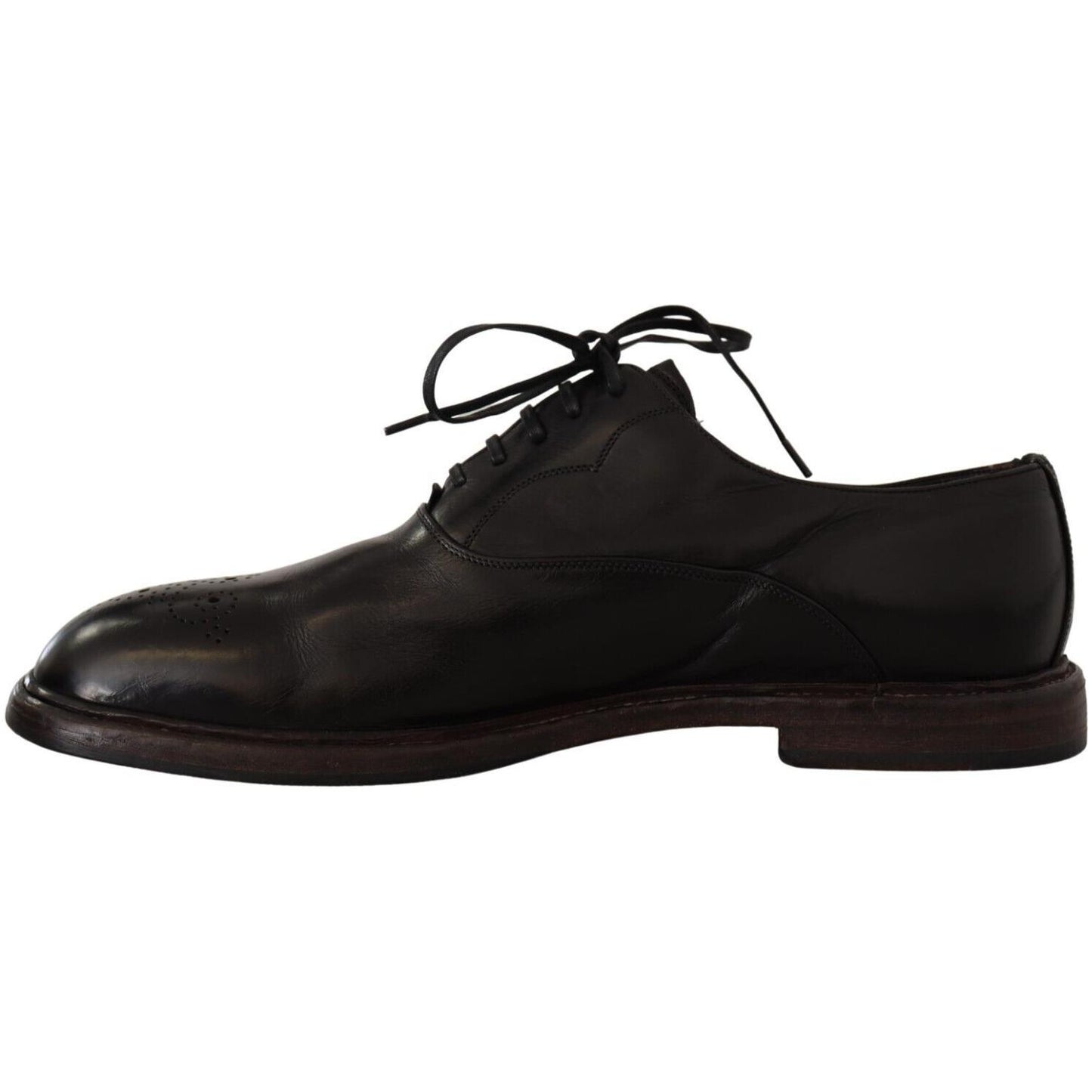 Dolce & Gabbana Elegant Black Leather Derby Formal Shoes Dolce & Gabbana