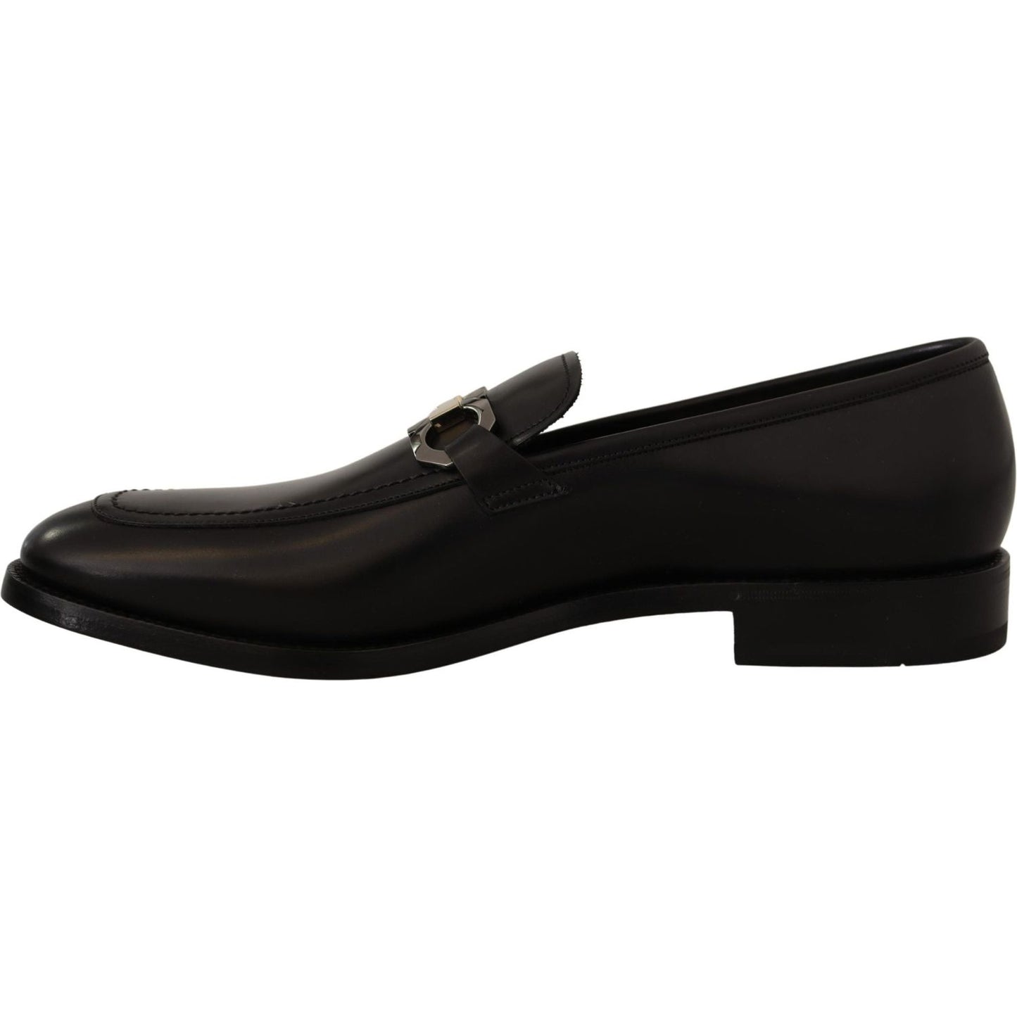 Salvatore Ferragamo Suave Black Leather Gancio Bit Loafers Dress Shoes Salvatore Ferragamo