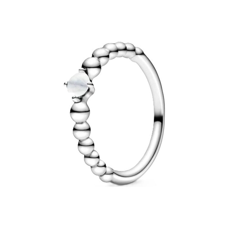 PANDORA JEWELS Mod. WHITE STONE - RING - Size 52 DESIGNER FASHION JEWELLERY PANDORA