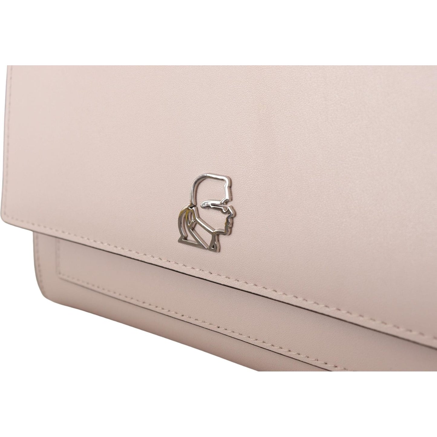 Karl Lagerfeld Mauve Elegance Leather Shoulder Bag Karl Lagerfeld