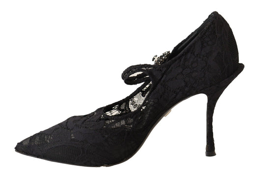 Dolce & Gabbana Elegant Black Lace Stiletto Pumps Dolce & Gabbana