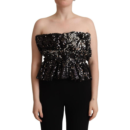 Aniye By Elegant Strapless Sequined Top Aniye By