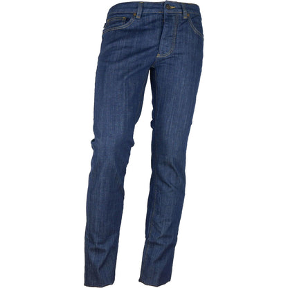 Cavalli Class Blue Cotton Jeans & Pants