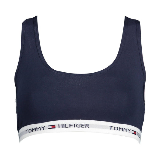 Tommy Hilfiger Blue Cotton Women Sports Bra Tommy Hilfiger