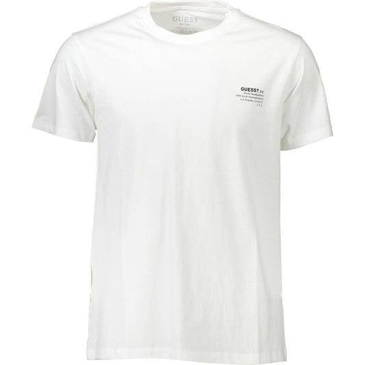 Guess Jeans White Cotton Men T-Shirt Guess Jeans