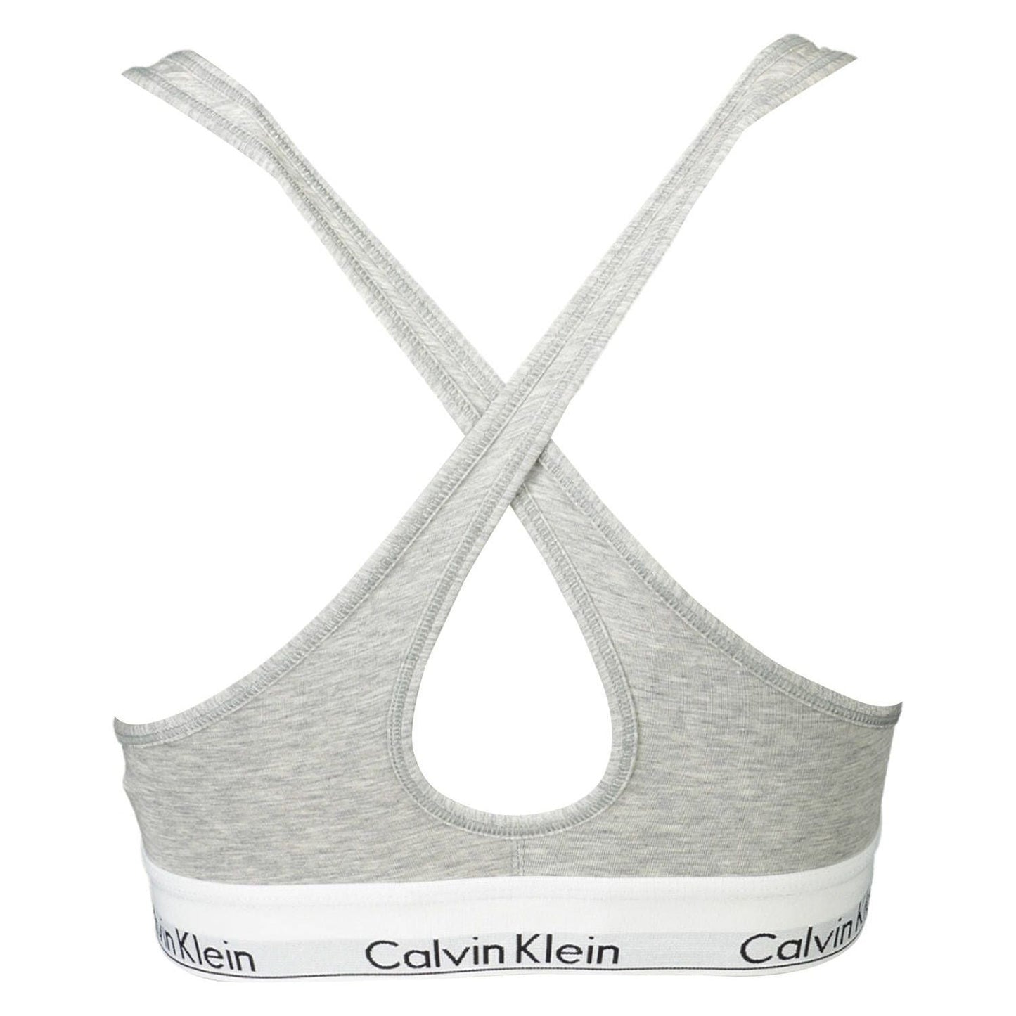 Calvin Klein Gray Cotton Women Bralette Calvin Klein