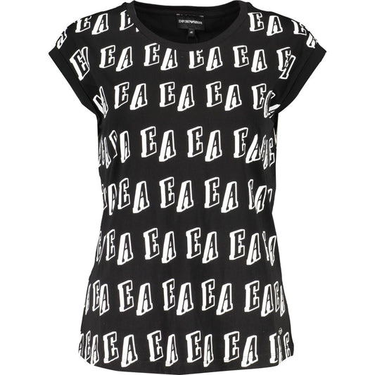 Emporio Armani Black Cotton Women Top Emporio Armani