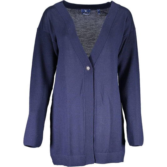 Gant Blue Wool Women Cardigan Gant