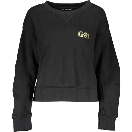 Guess Jeans Black Cotton Women Sweater Guess Jeans