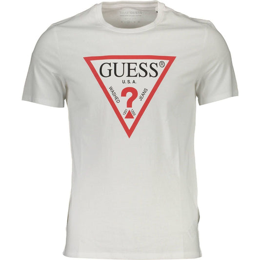 Guess Jeans White Cotton Men T-Shirt Guess Jeans