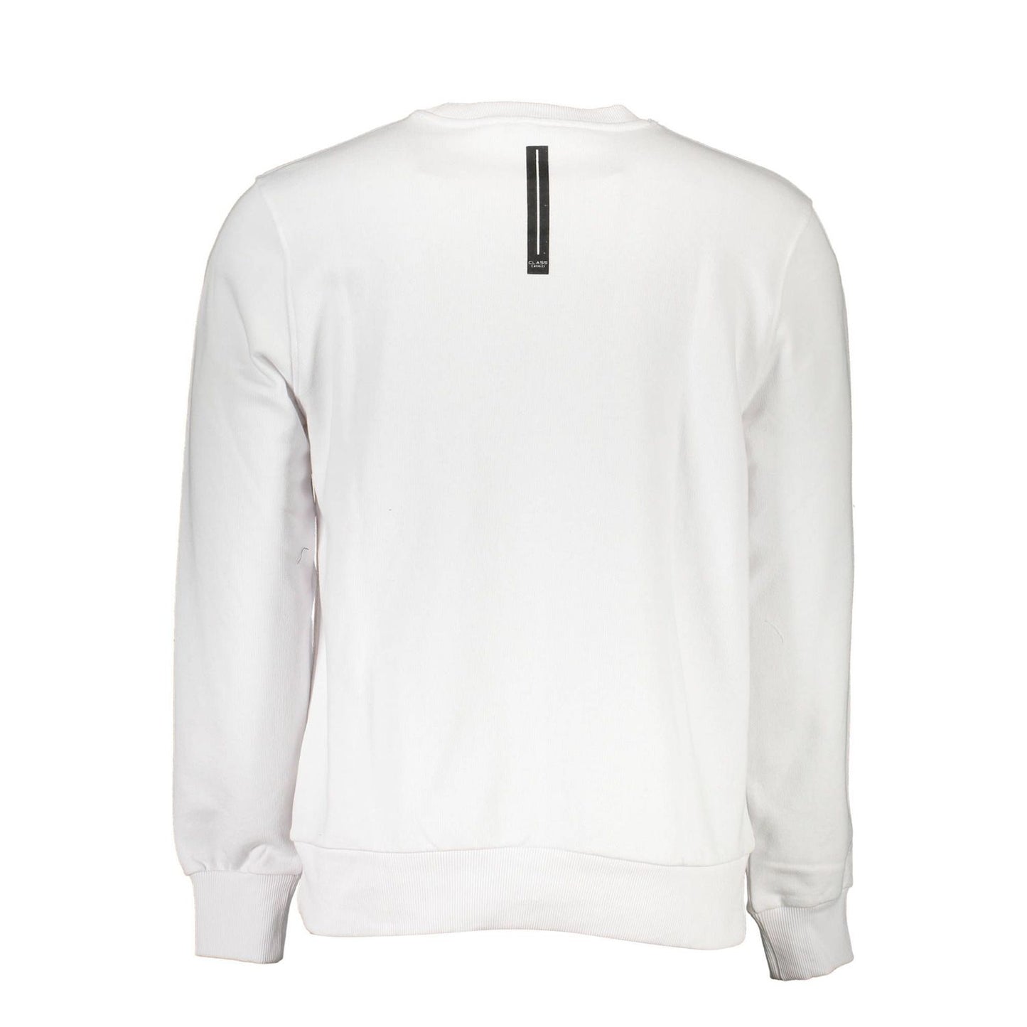 Cavalli Class Bianco Cotton Men Sweatshirt