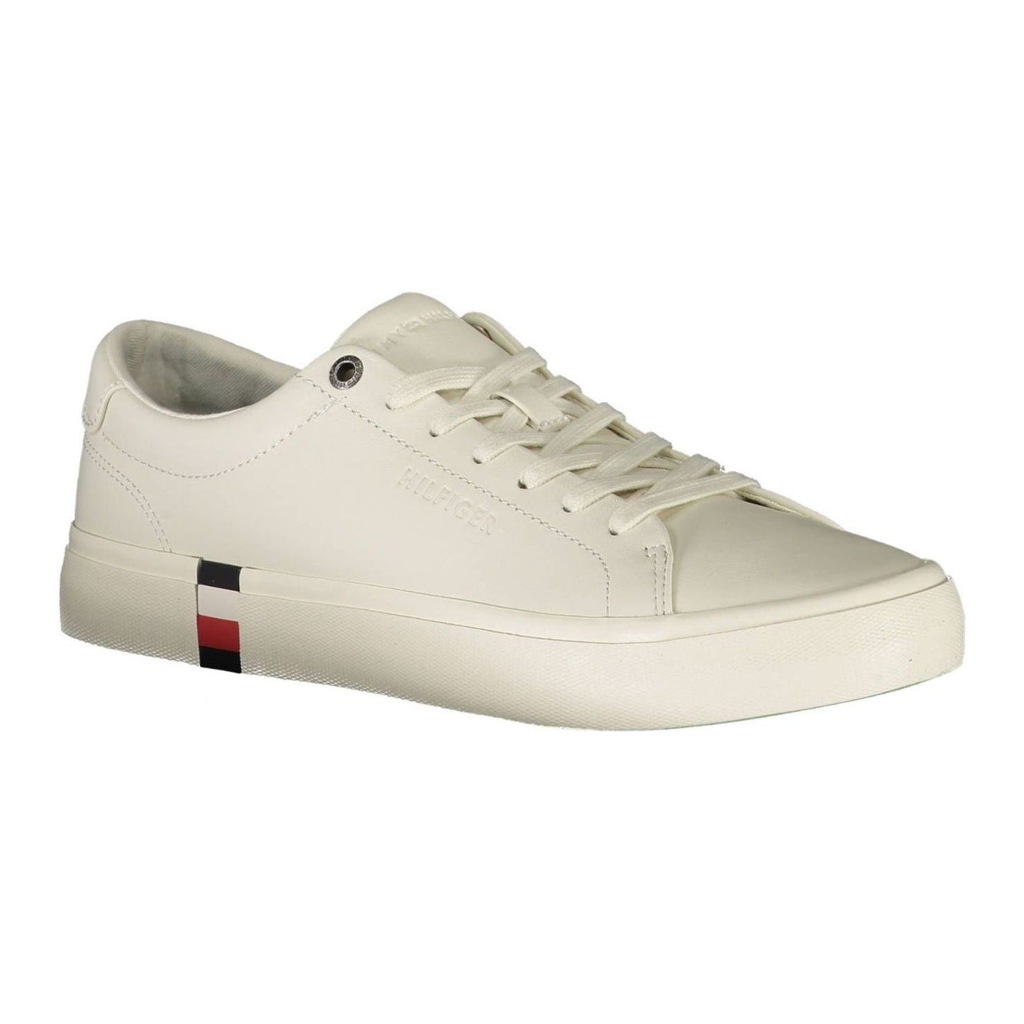 Tommy Hilfiger White Leather Men Sneaker Tommy Hilfiger