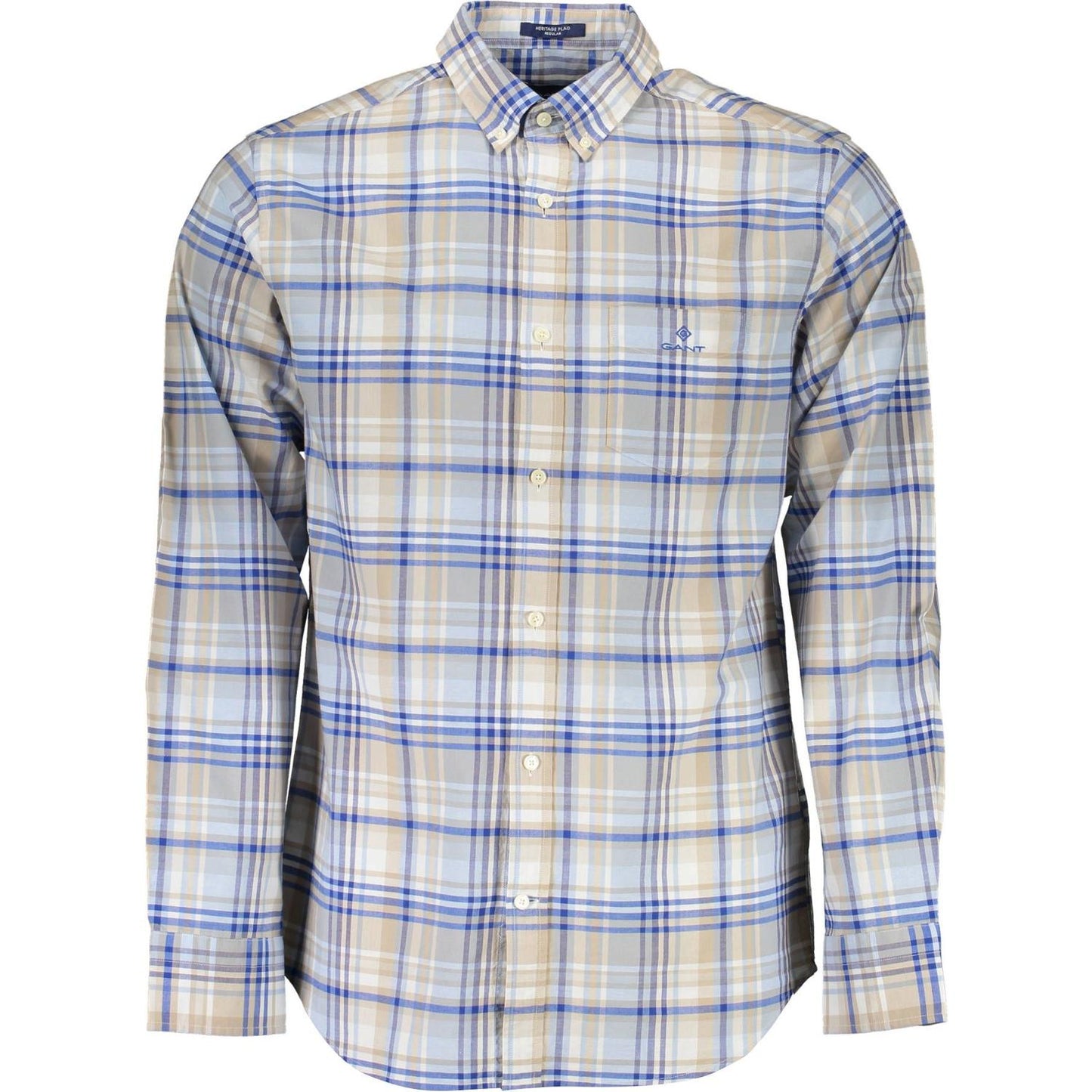 Gant Light Blue Cotton Men Shirt Gant