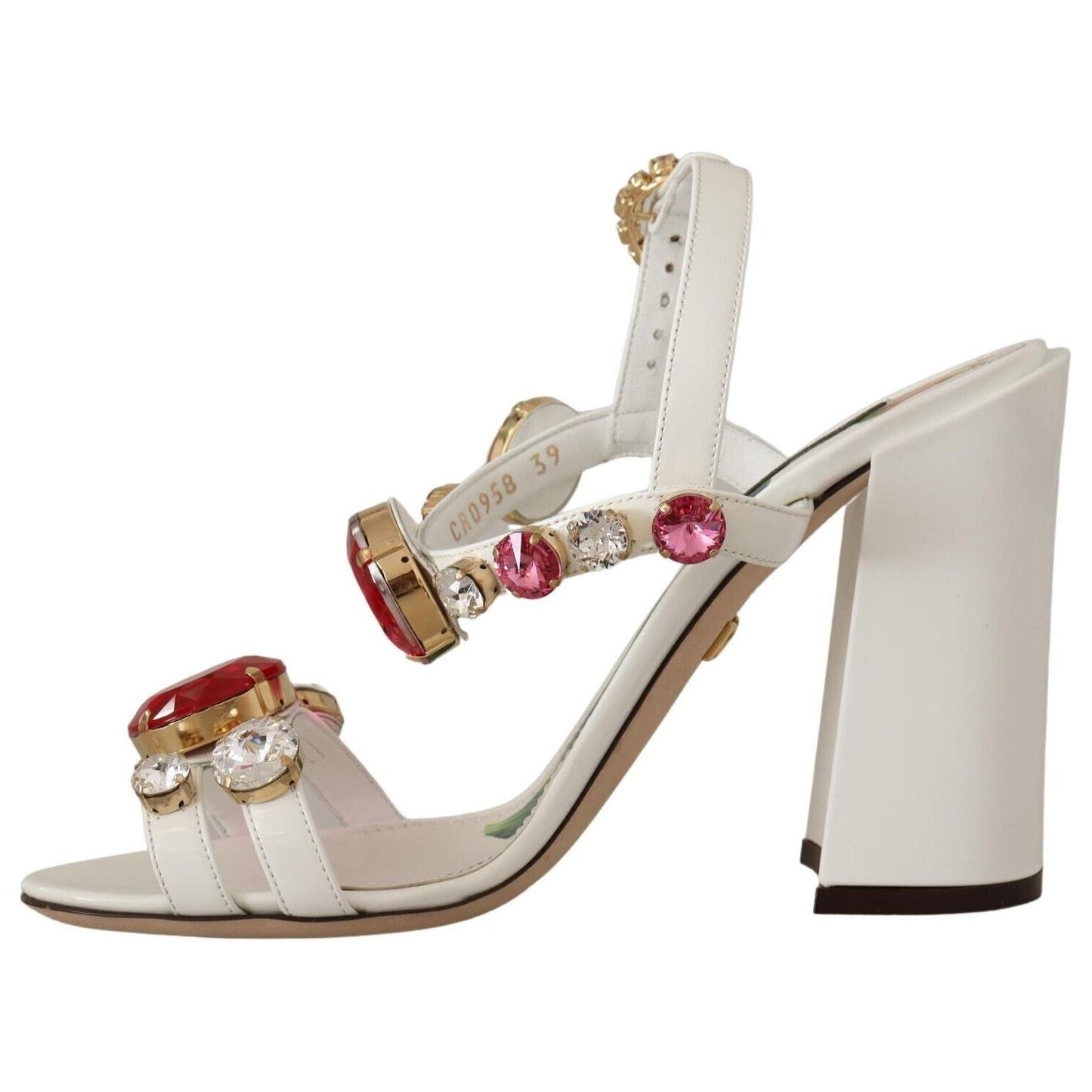 Dolce & Gabbana Keira Crystal-Embellished Ankle Strap Heels Dolce & Gabbana