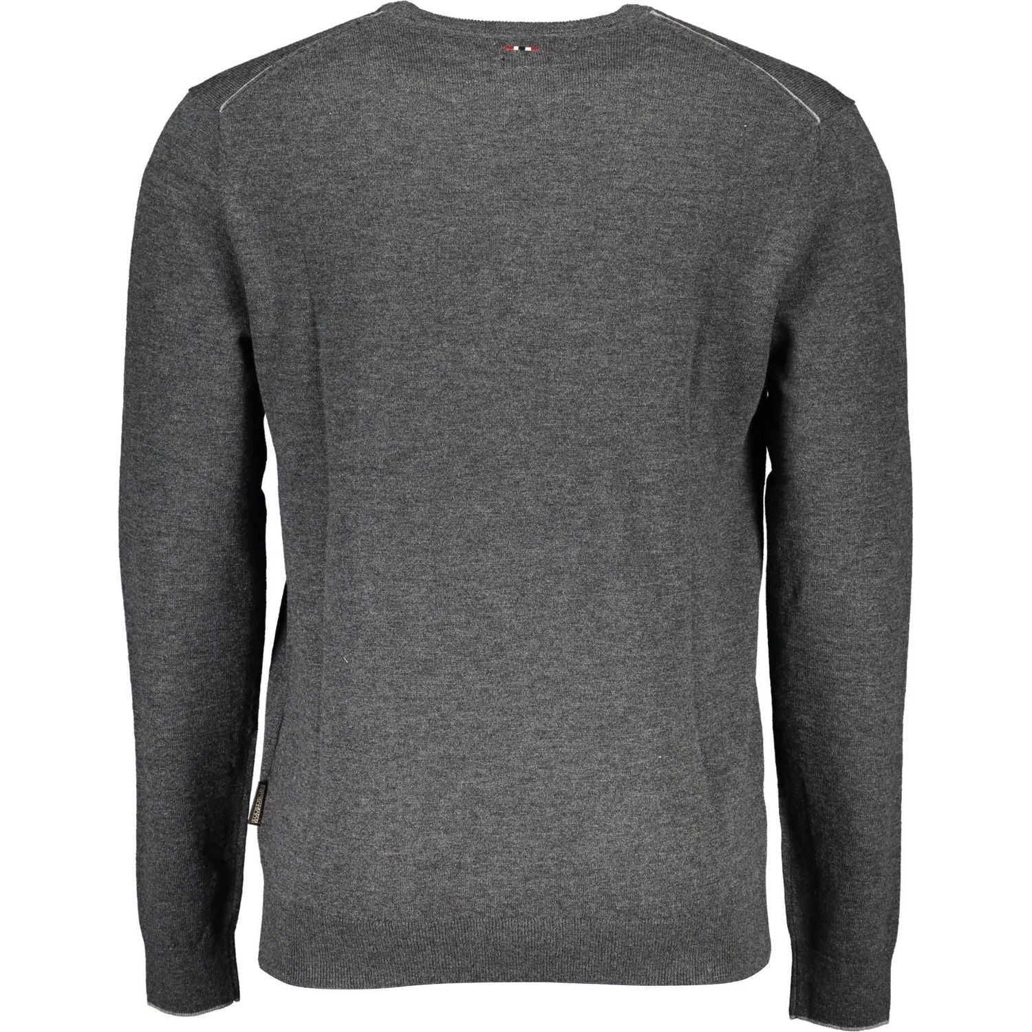 Napapijri Gray Wool Men Sweater