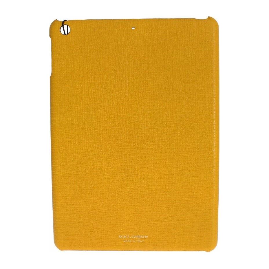 Dolce & Gabbana Chic Yellow Leather Tablet Case Dolce & Gabbana