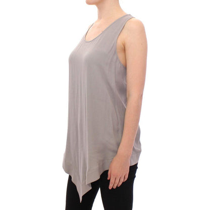 Comeforbreakfast Gray Viscose Tank Top Shirt Blouse Comeforbreakfast