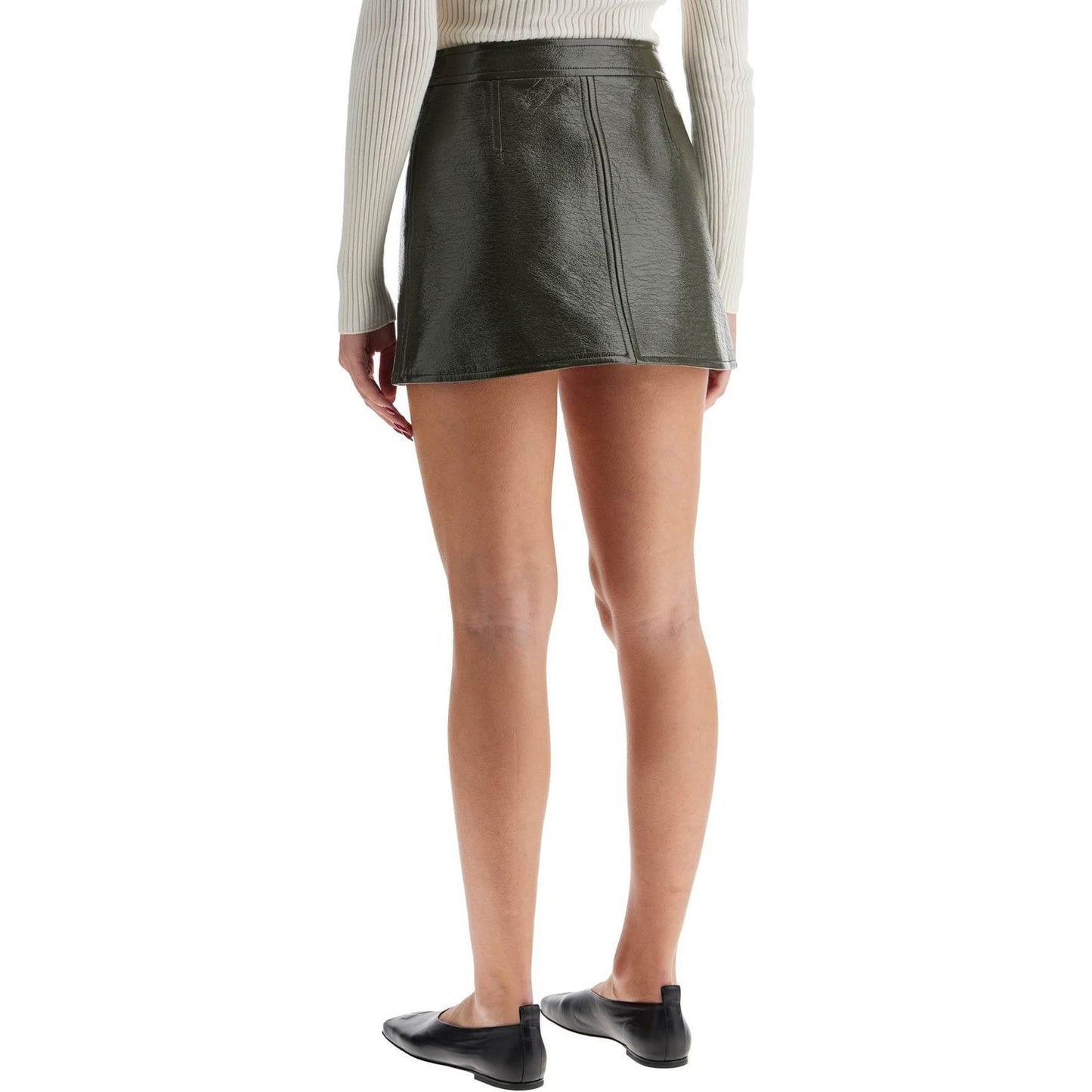 Courreges coated cotton mini skirt Skirts Courreges