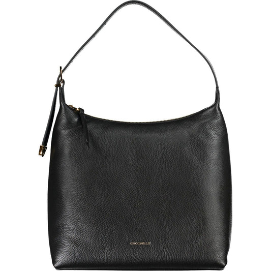 Coccinelle Elegant Black Leather Shoulder Bag Coccinelle