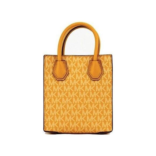 Michael Kors Mercer XS Honeycomb Gold Signature PVC North South Shopper Crossbody Bag Michael Kors