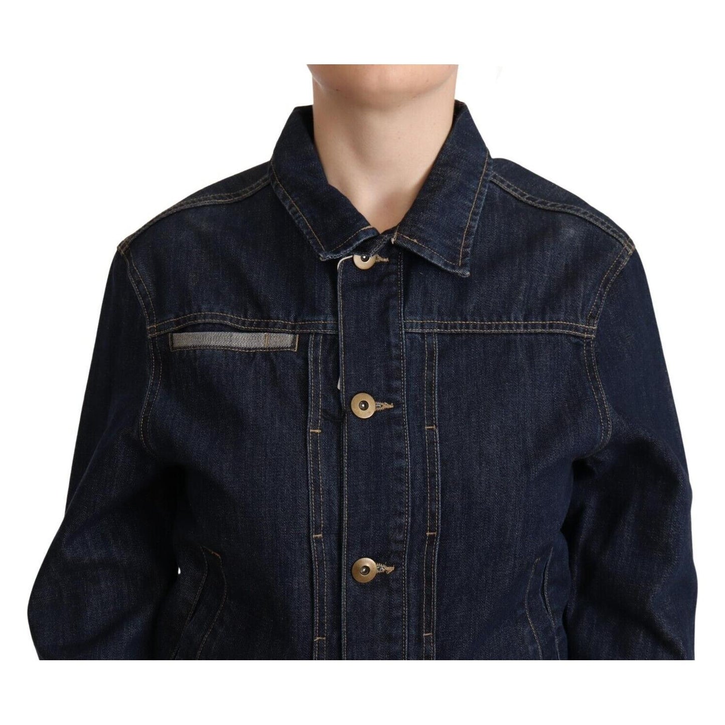 Master Coat Elegant Dark Blue Denim Jacket Master Coat