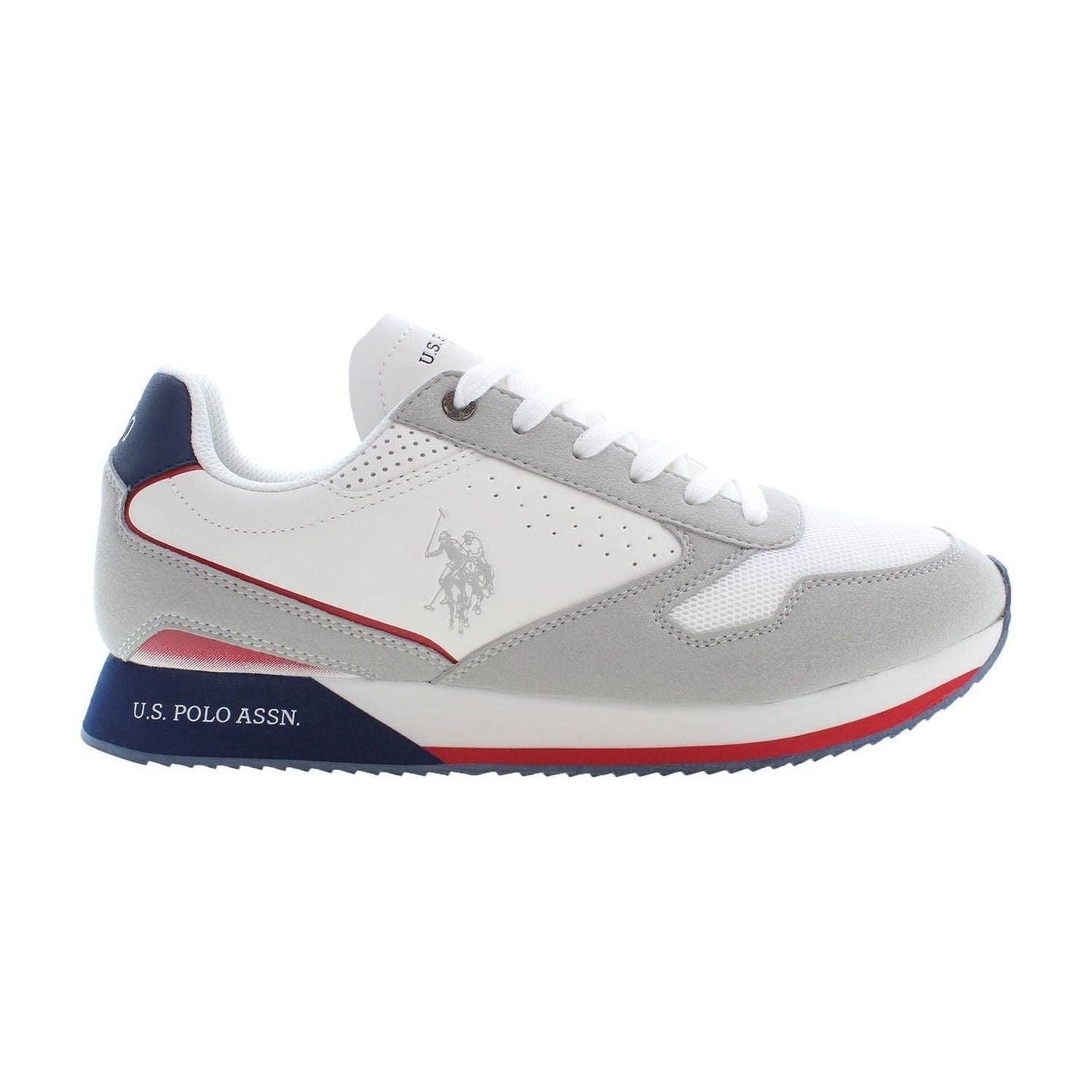 U.S. POLO ASSN. White Polyester Men Sneaker U.S. POLO ASSN.