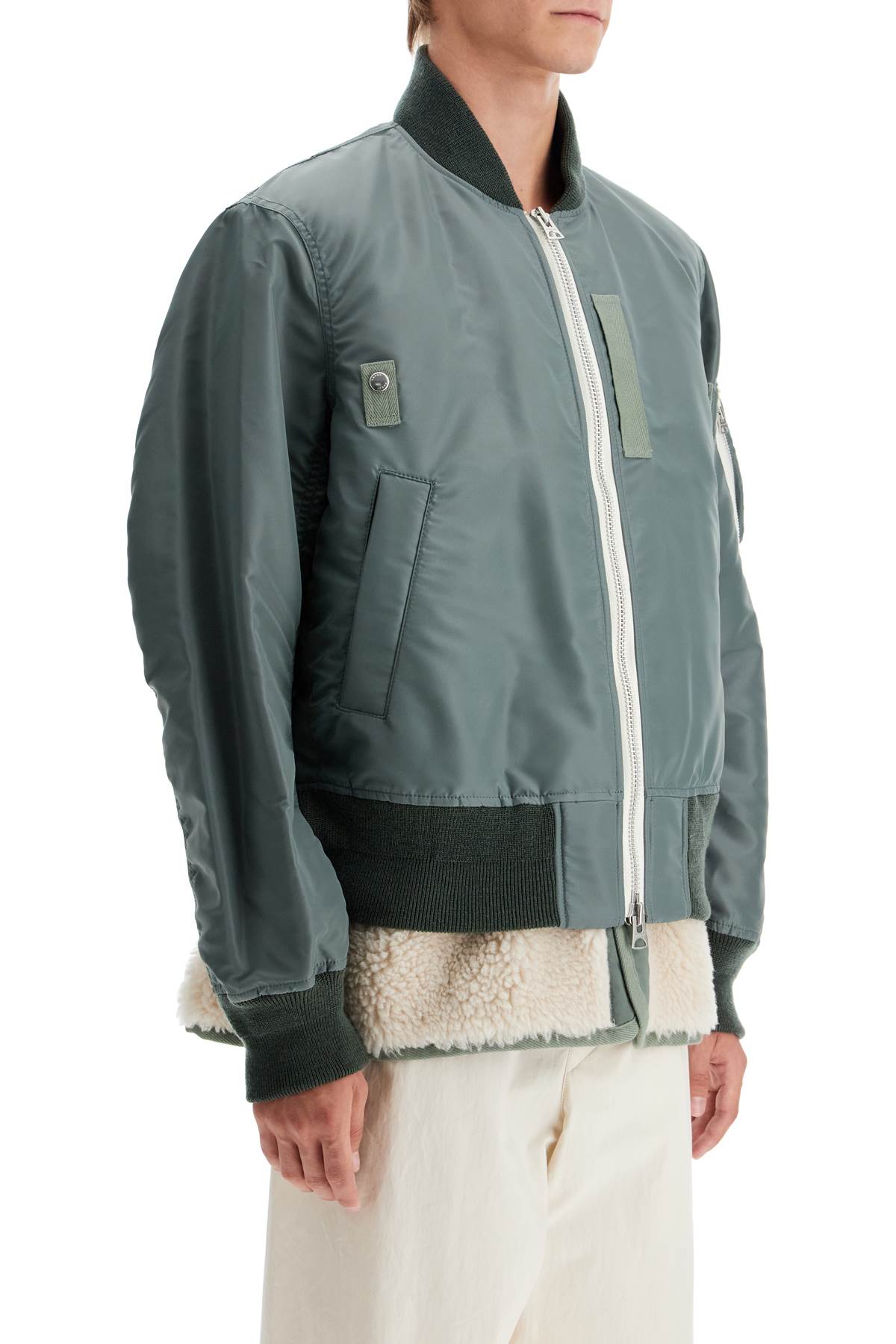 Sacai layered hybrid bomber jacket Jackets Sacai