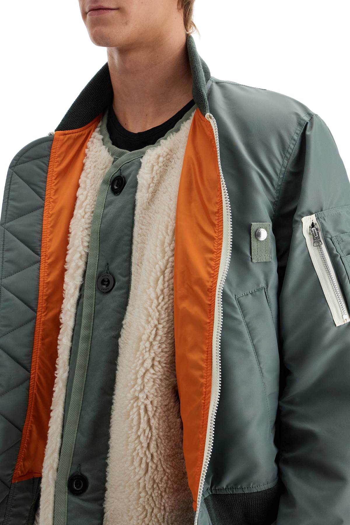 Sacai layered hybrid bomber jacket Jackets Sacai