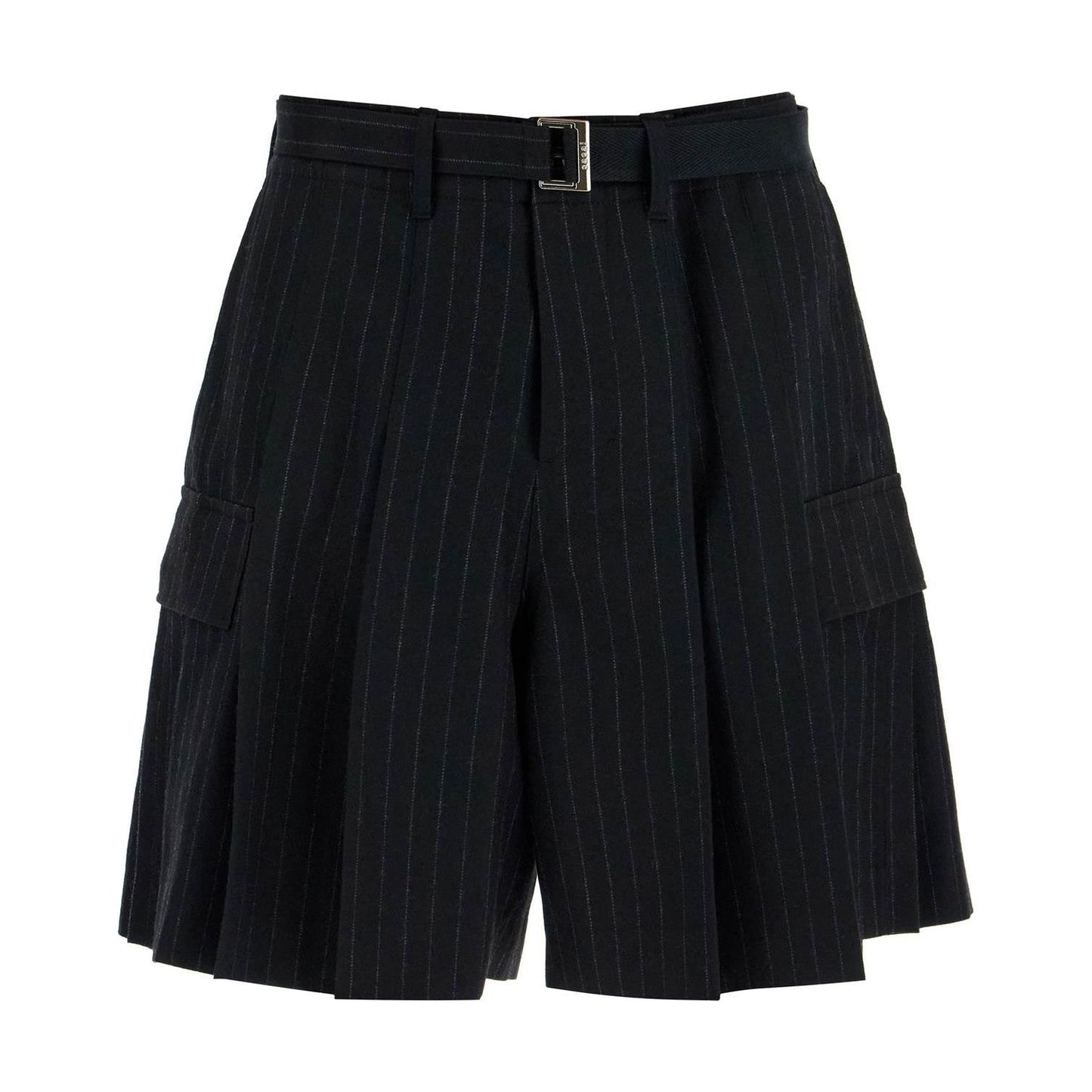 Sacai striped pleated bermuda shorts Short trousers Sacai