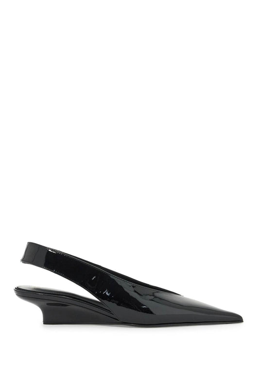 Toteme slingback patent leather wedge dã©col