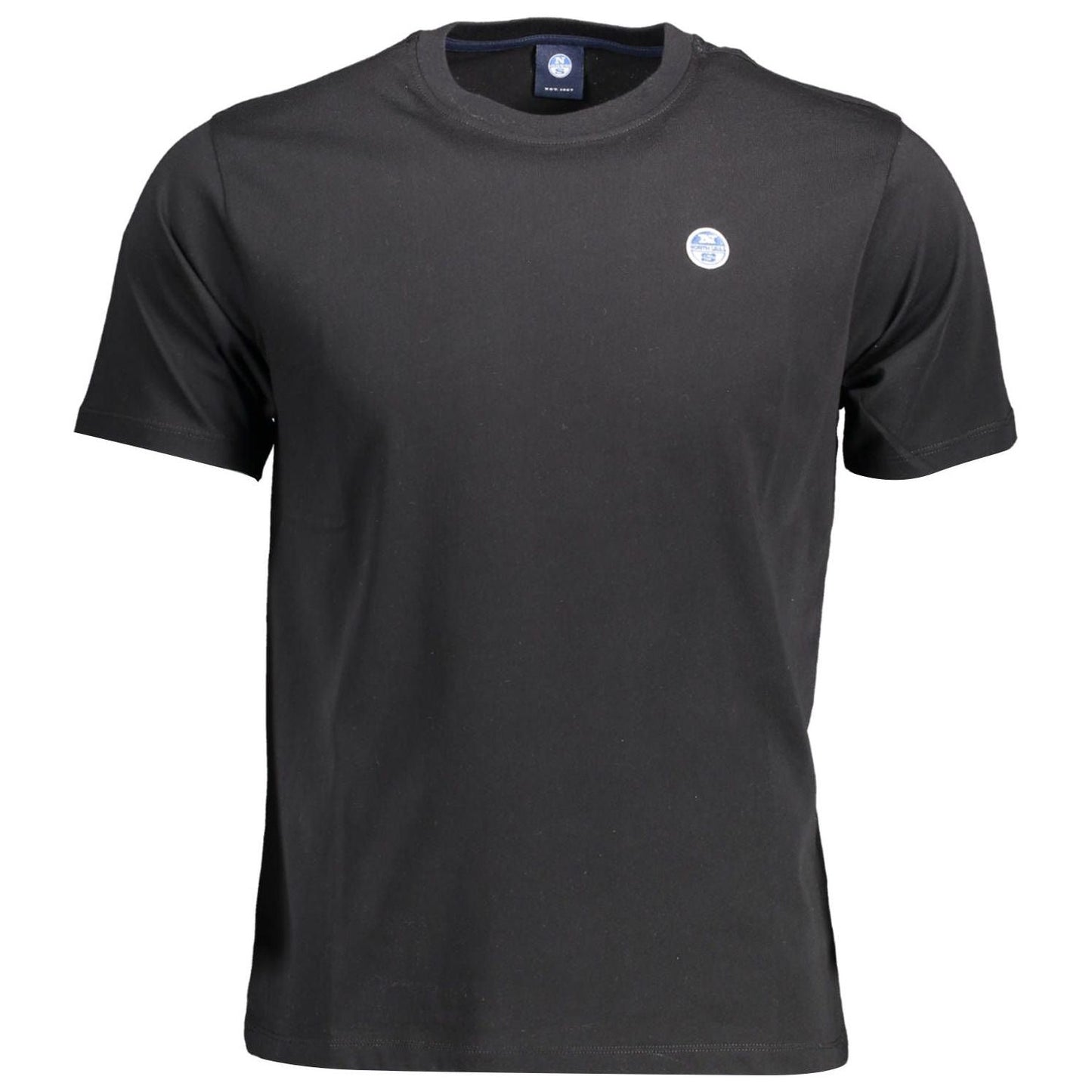 North Sails Black Cotton Men T-Shirt North Sails