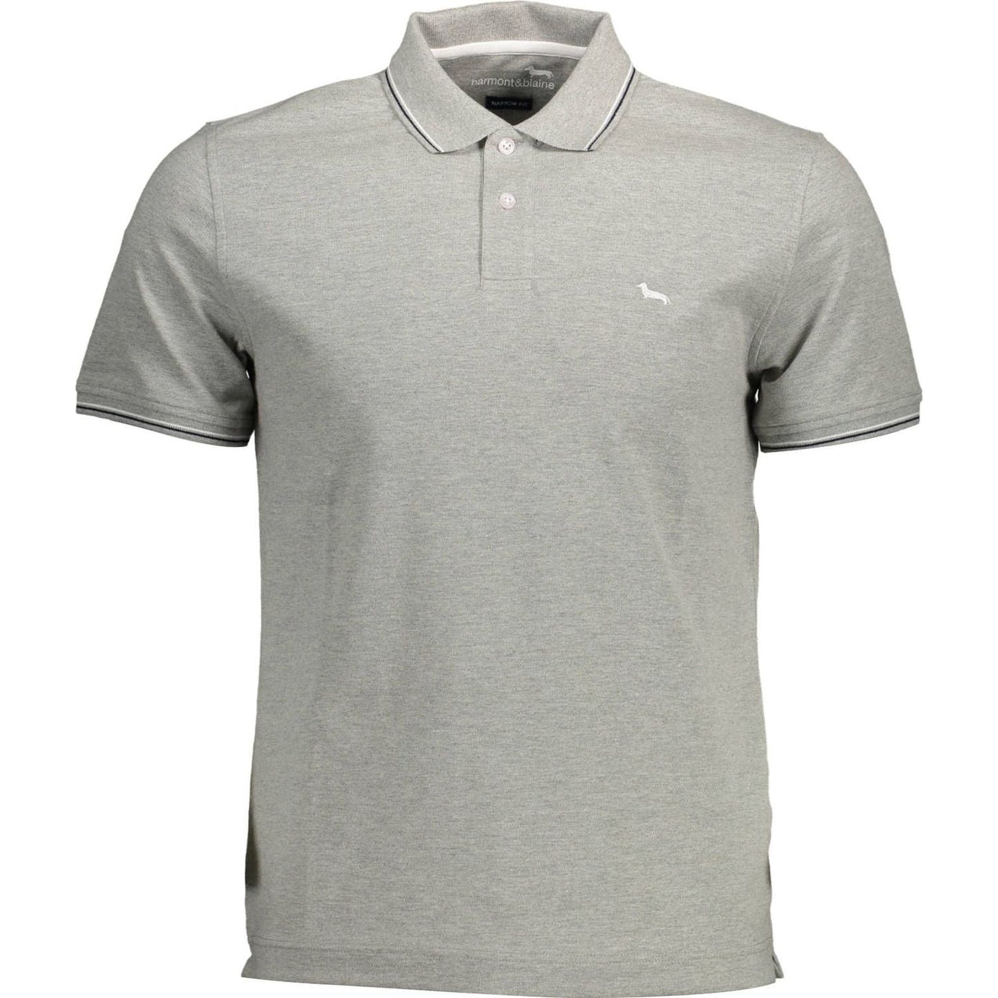 Harmont & Blaine Gray Cotton Men Polo Shirt Harmont & Blaine