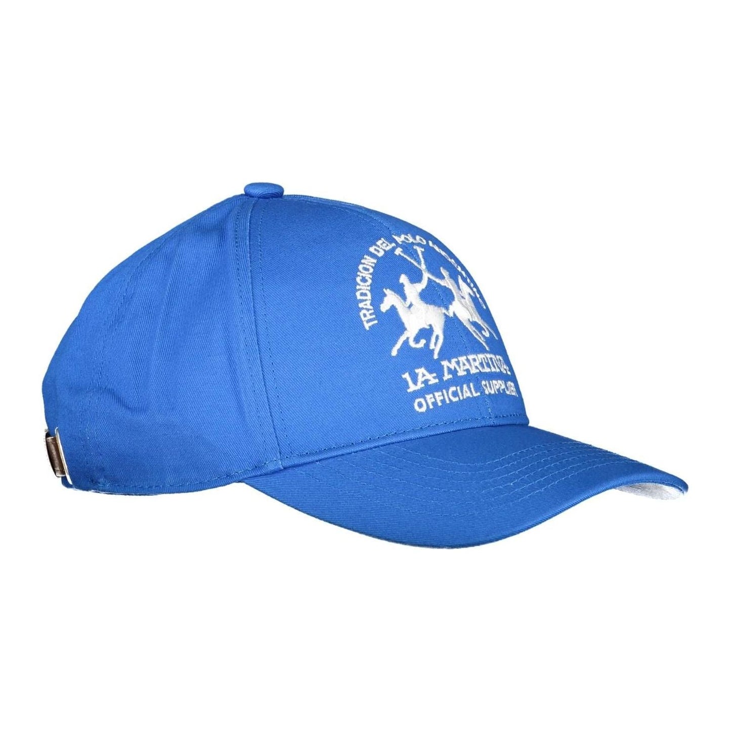 La Martina Blue Cotton Men Cap La Martina