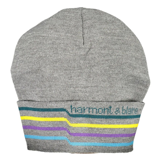 Harmont & Blaine Gray Wool Men Cap Harmont & Blaine