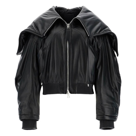 The Attico nappa bomber jacket with oversized hood Jackets The Attico