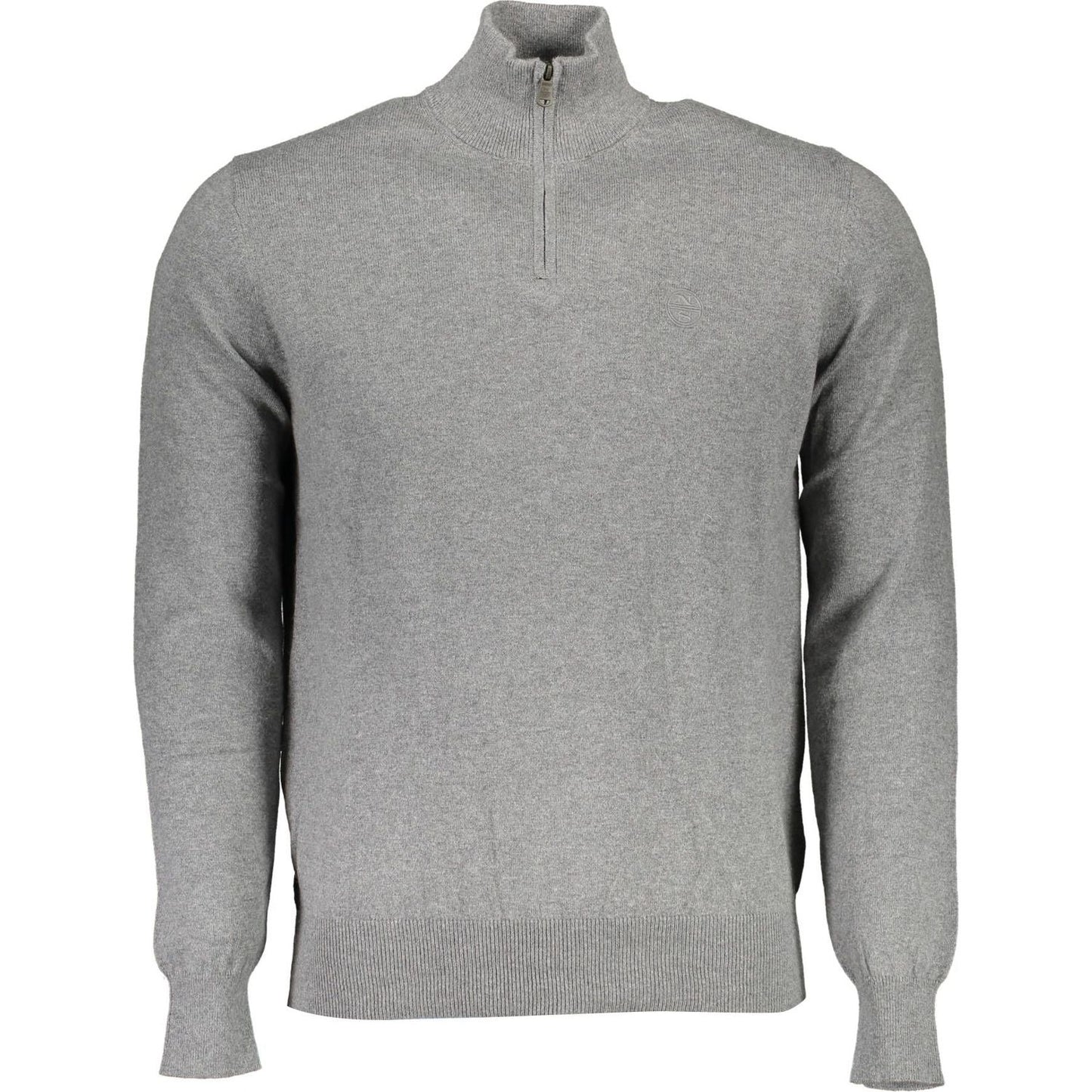 North Sails Gray Cotton Men Sweater North Sails