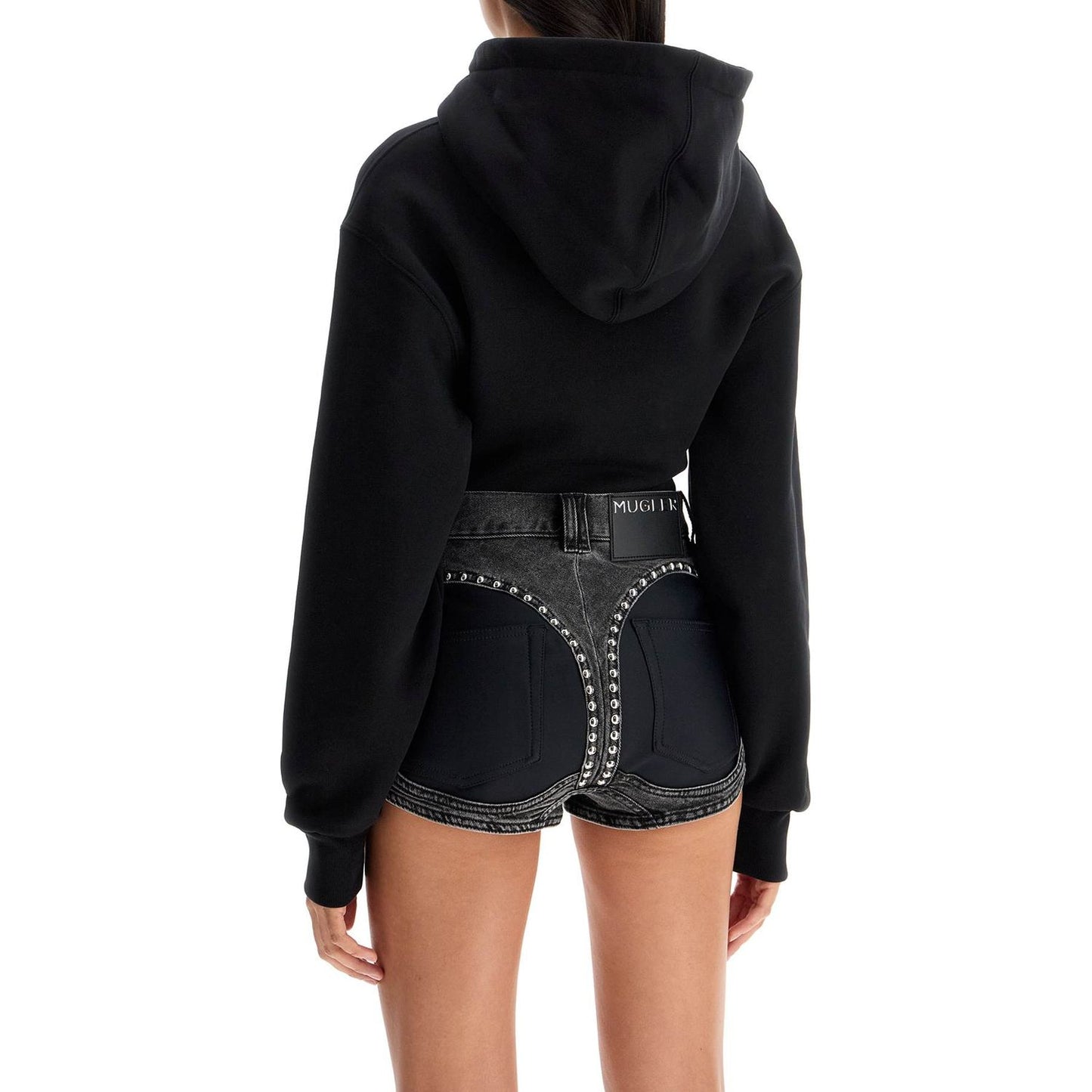 Mugler body sweatshirt with hood Topwear Mugler