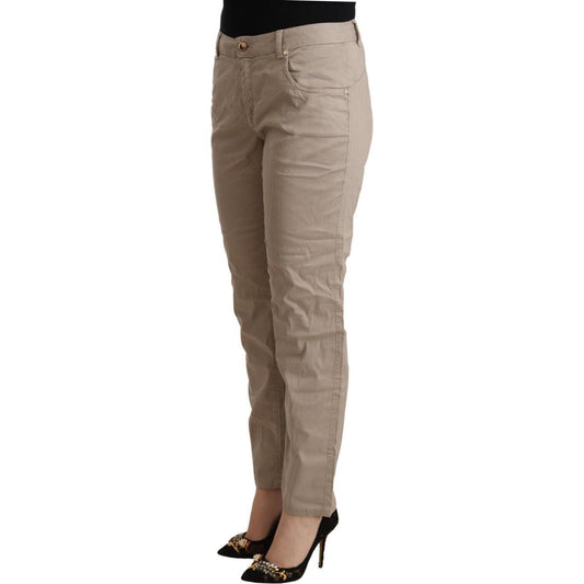 Acht Beige Mid Waist Tapered Pants Acht