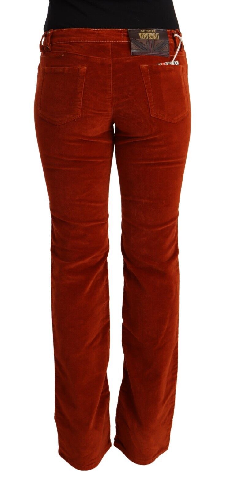 GF Ferre Chic Red Low Waist Straight Cut Jeans GF Ferre