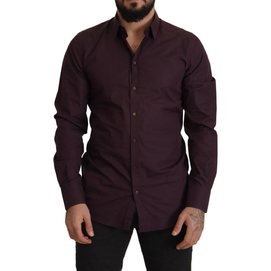 Dolce & Gabbana Regal Purple Slim Fit Dress Shirt Dolce & Gabbana