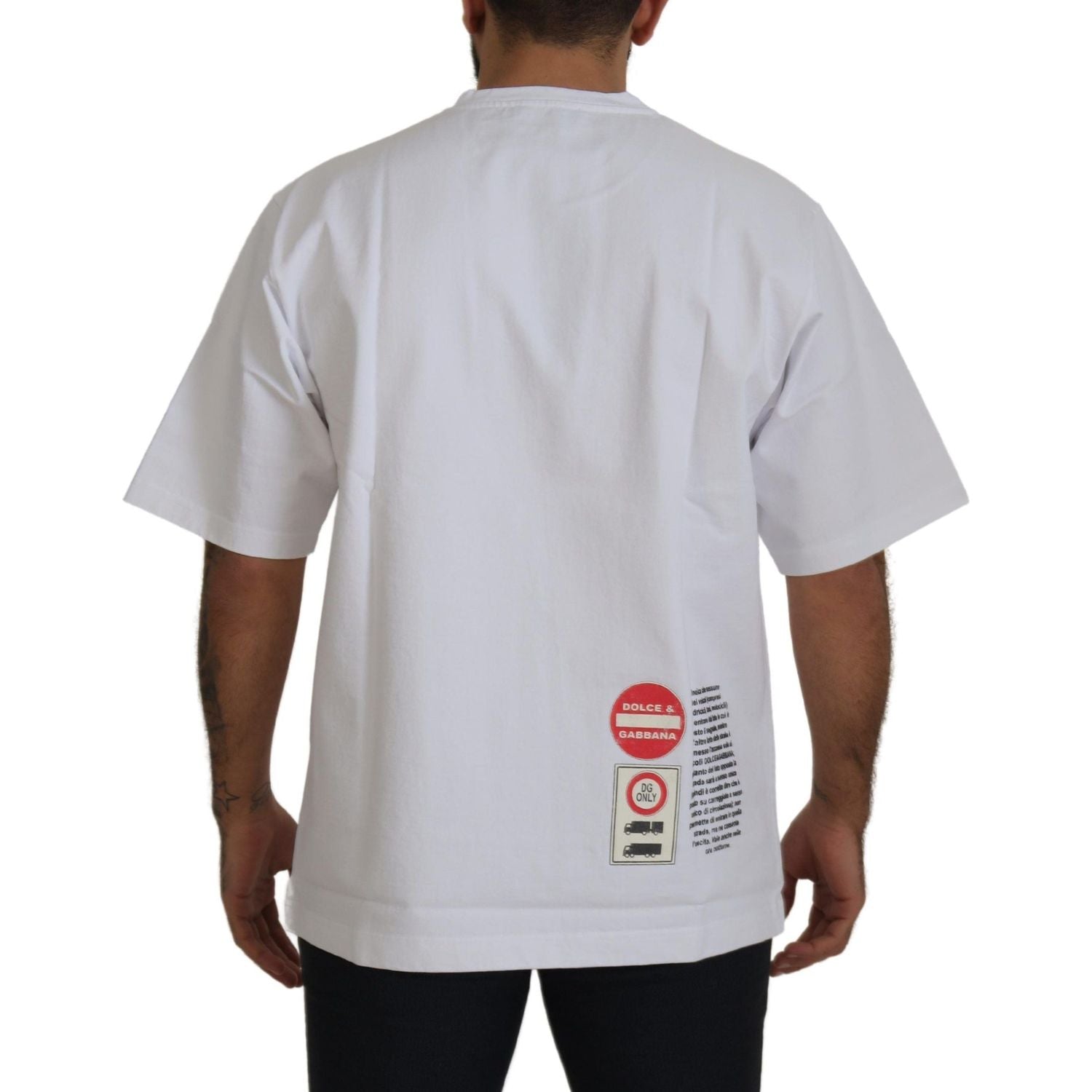 别致的白色棉质爱心 T 恤