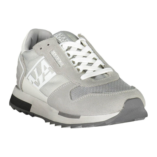 Napapijri Gray Polyester Men Sneaker Napapijri