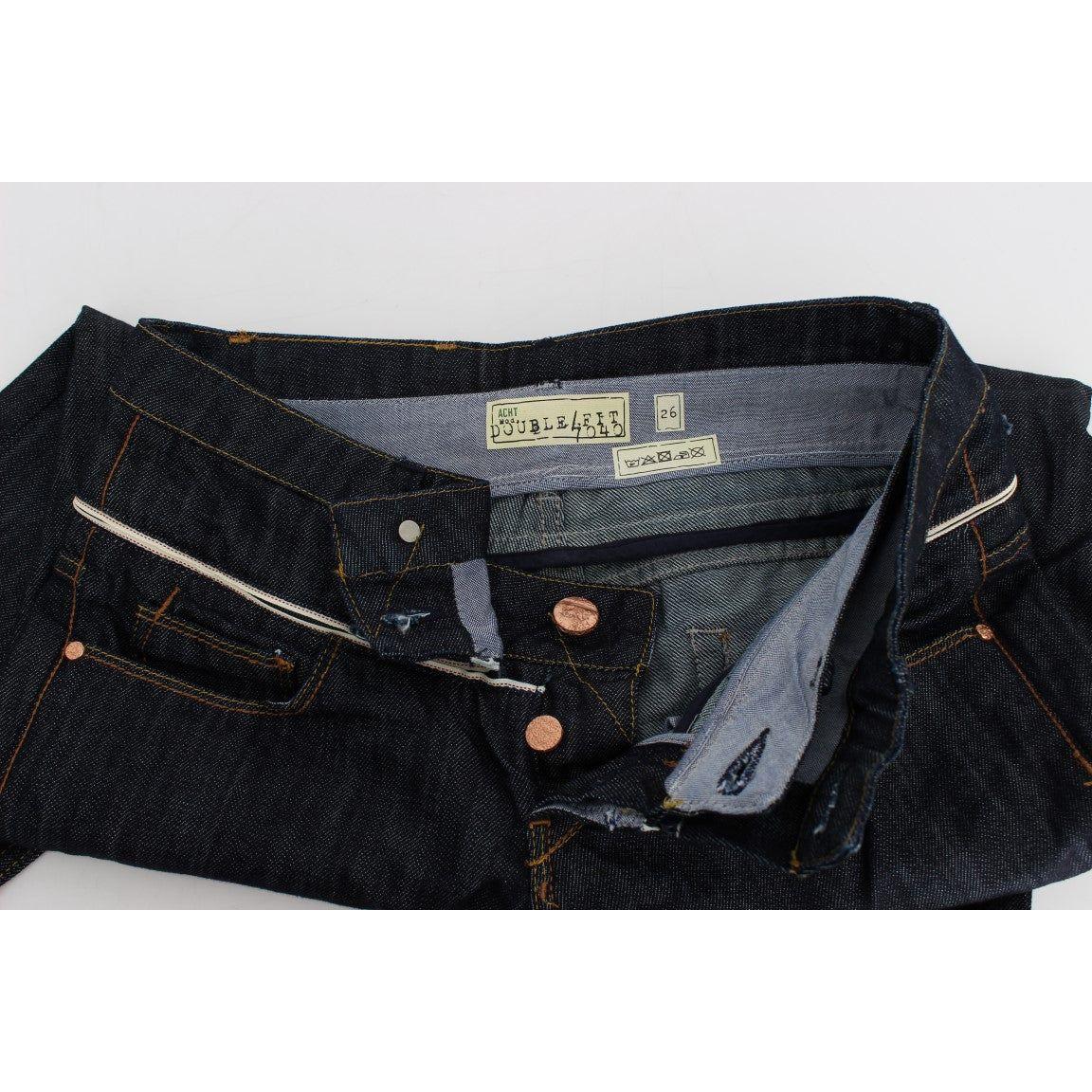 Acht Blue Denim Cotton Bottoms Straight Fit Jeans Acht