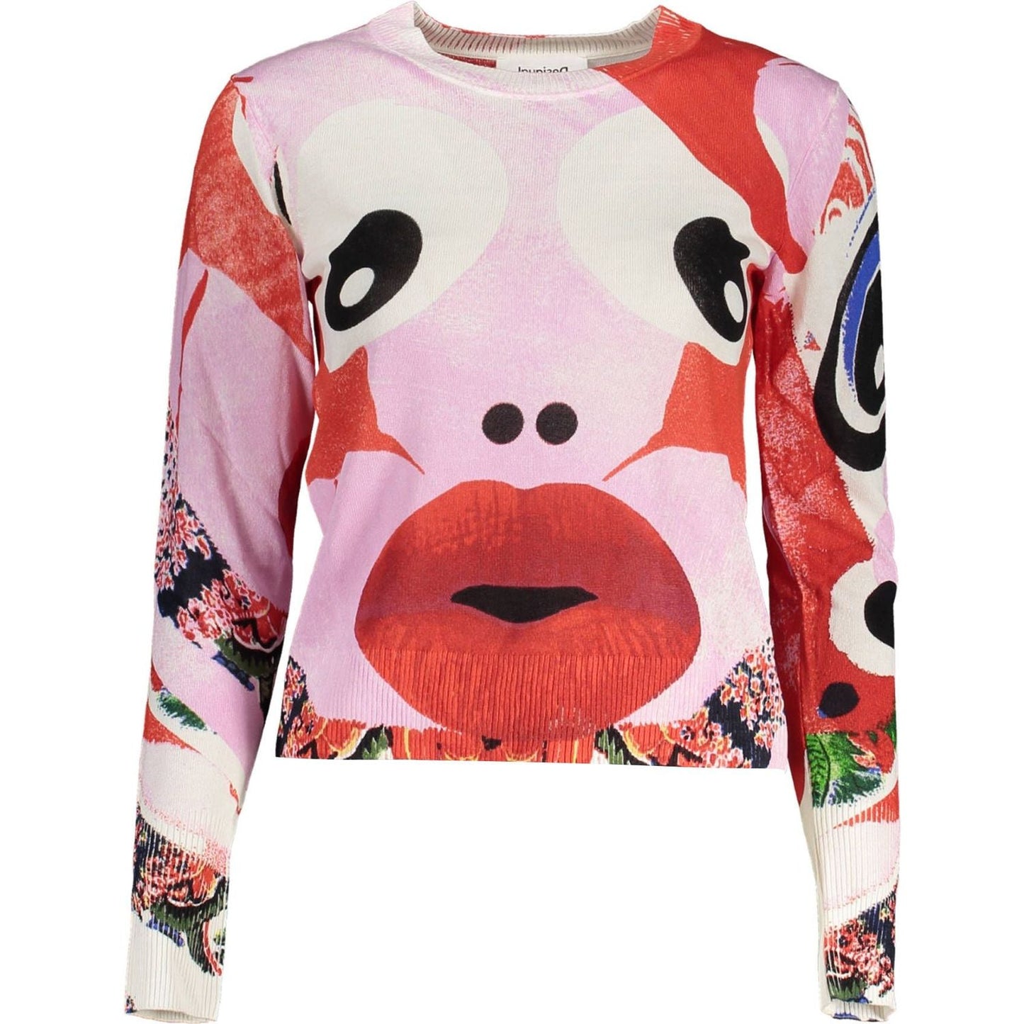 Desigual Pink Viscose Women Sweater Desigual