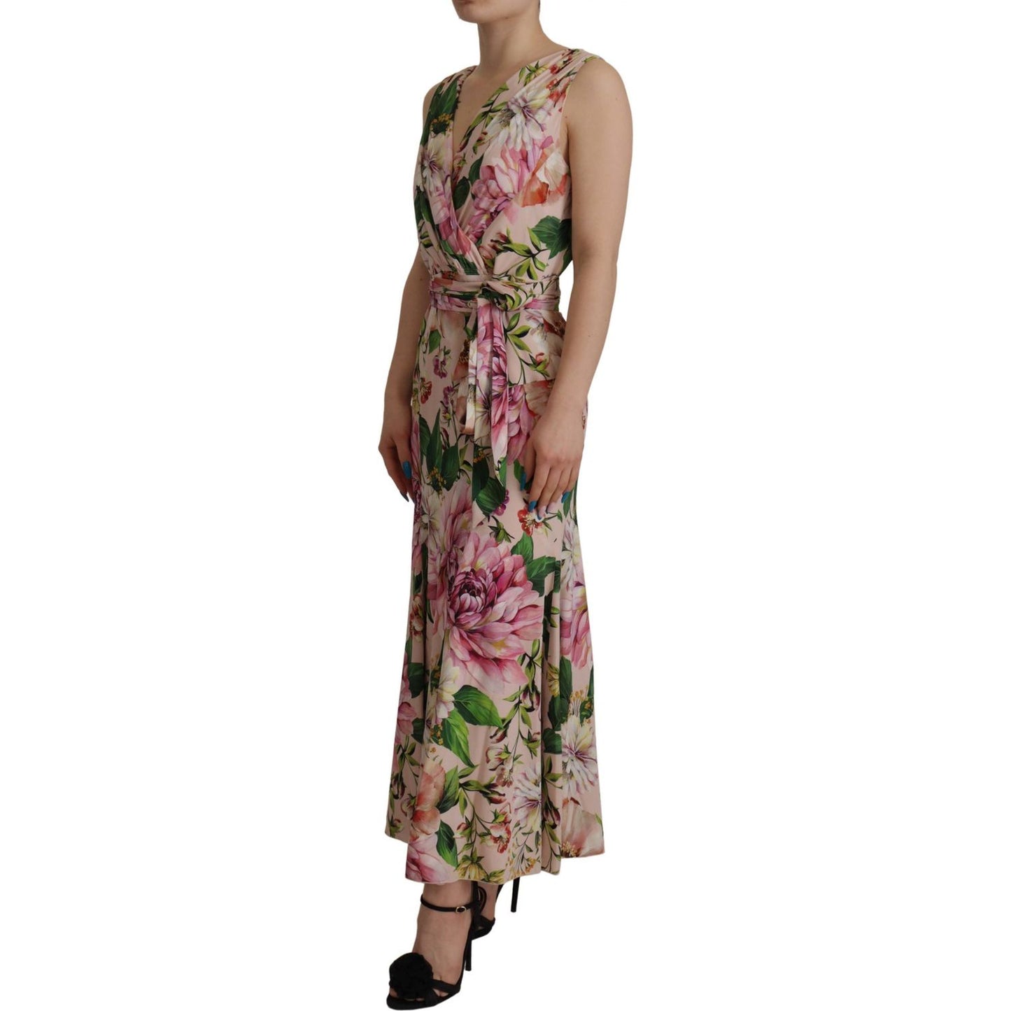 Dolce & Gabbana Elegant Floral Silk Wrap Dress Dolce & Gabbana