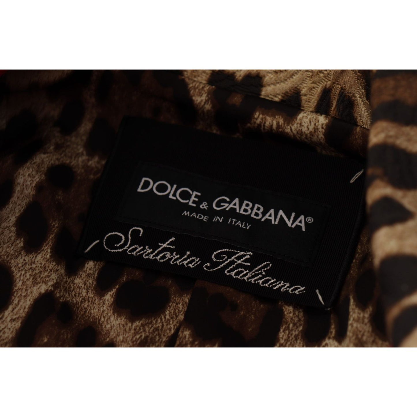 Dolce & Gabbana Elegant Red Leopard Trench Coat Dolce & Gabbana